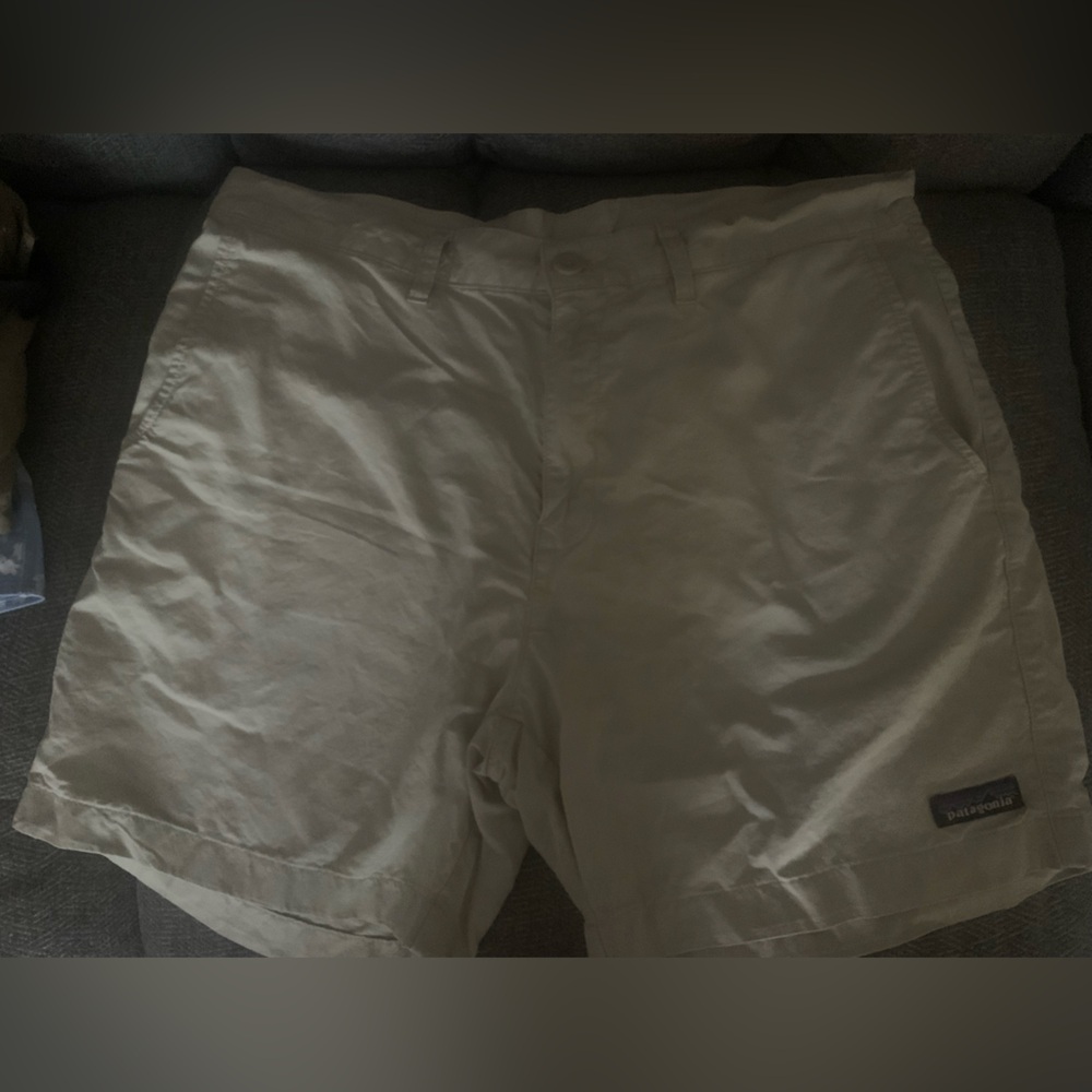 Patagonia Tan Flat Front Shorts Versatile Comfort